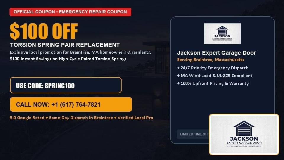 Jackson Expert Garage Door $100 OFF Dual Torsion Spring Replacement